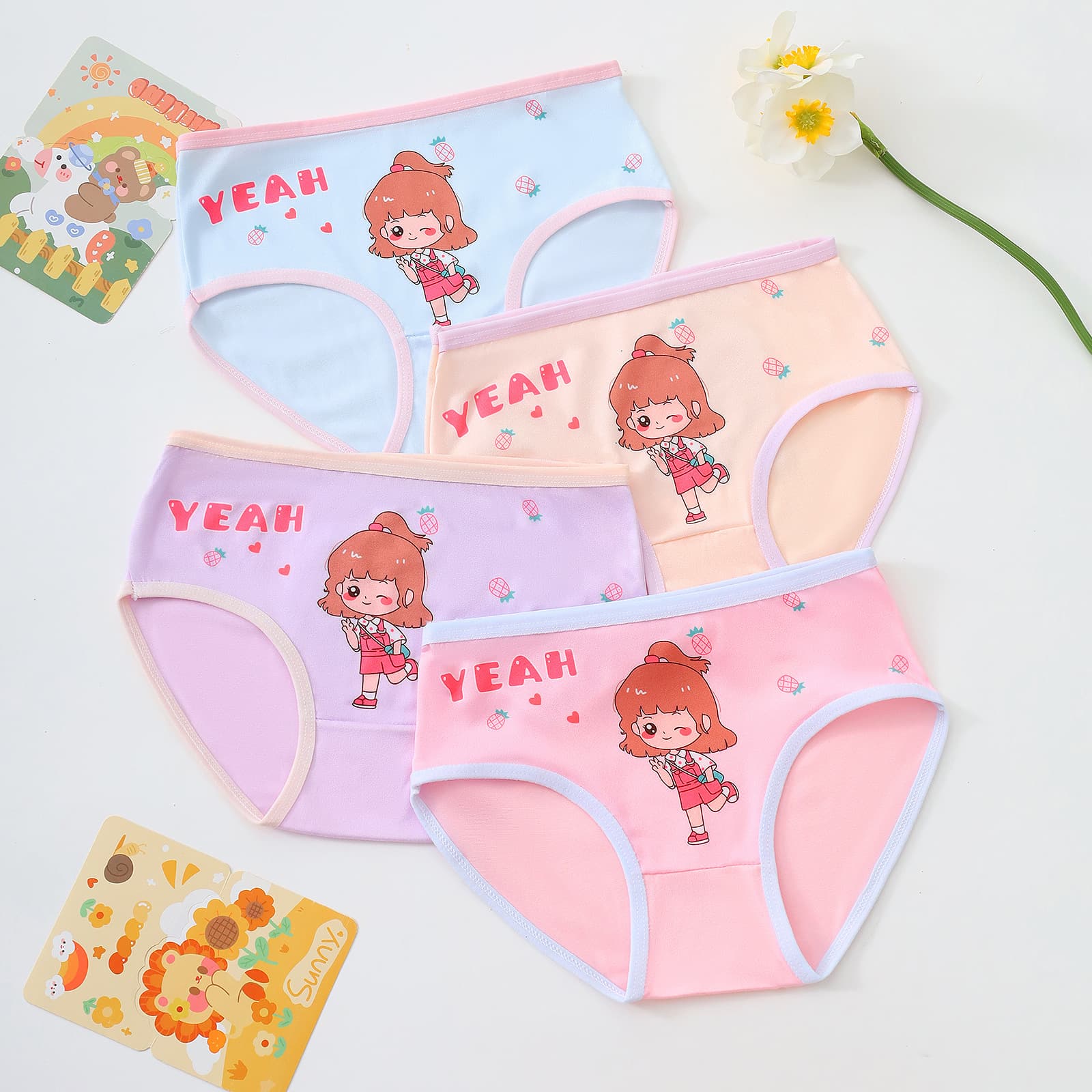 Girls' Children Underwear Cute Princess Cartoon Toddler Triangle Panties for Small to Large Kids Cross-border Wholesale