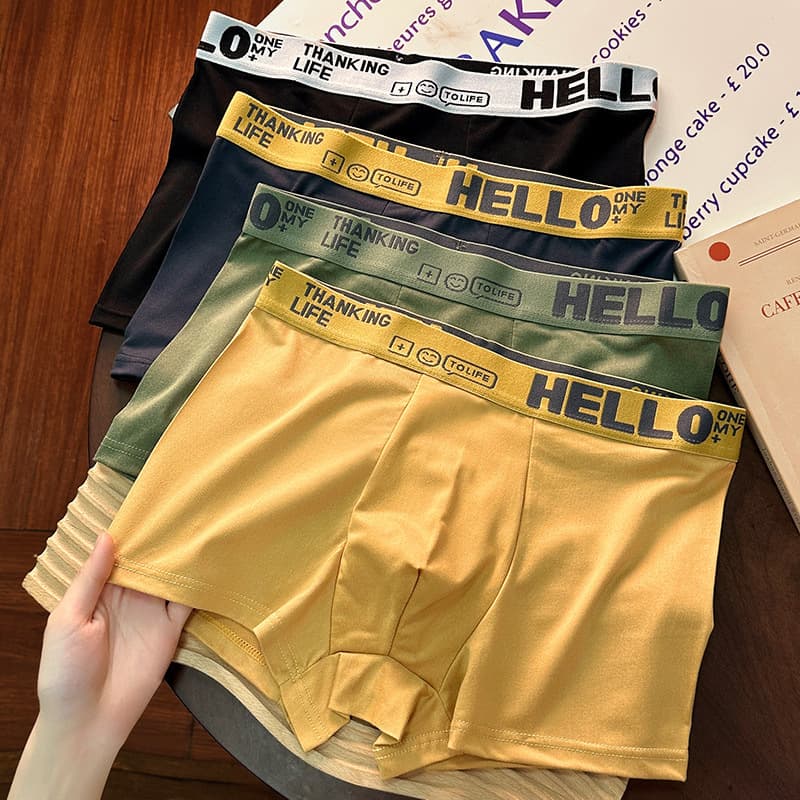 Men's Boxer Briefs Sports Breathable Comfortable Boxers Young Men Youth Four-Corner Source Wholesale Factory