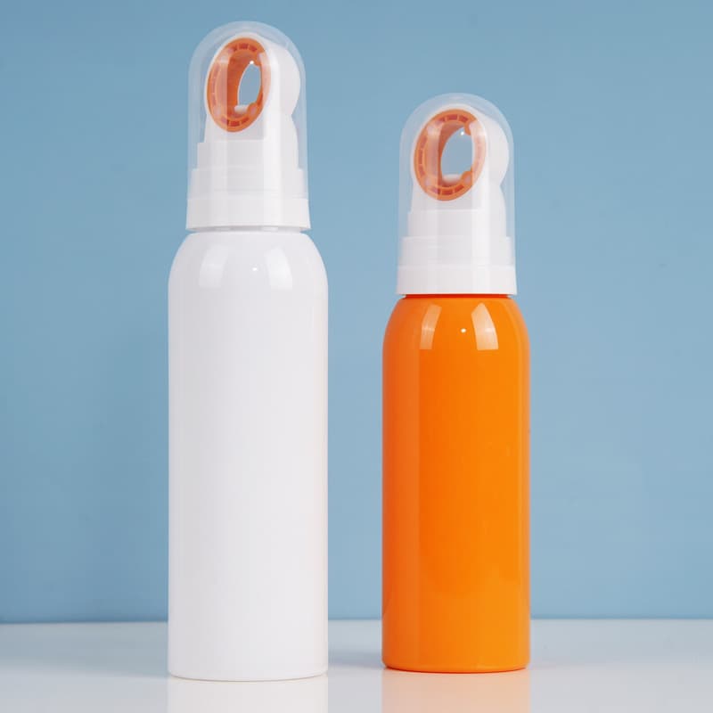 120ml Round Shoulder Snap-On Ring Spray Nozzle Alcohol Spray Plastic Bottle 170ml Cosmetic Refillable Spray Bottle