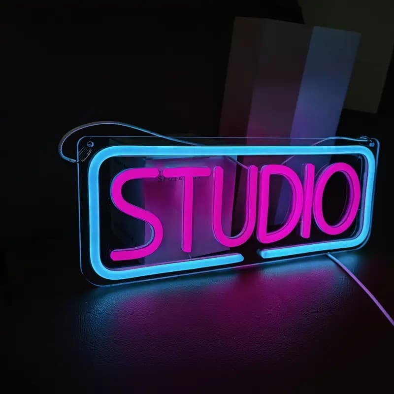 Studio Neon Lights Cross-border E-commerce Labeling Illuminated Signs English Letters Patterns Decorative Two-color Signs