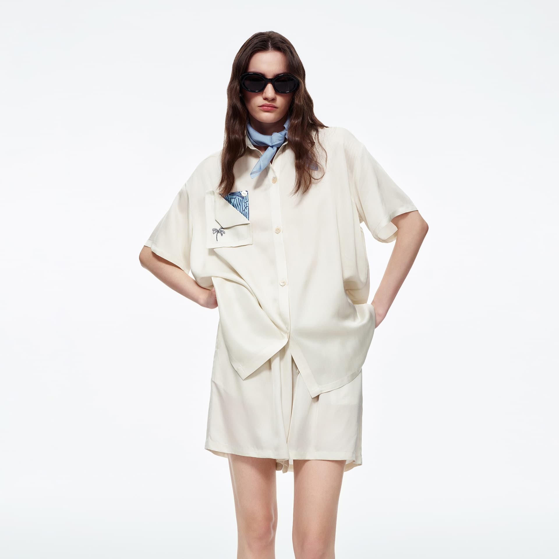 Customized Women's Homewear Spring/Summer New Shorts Set Pajama Casual Shirt Loose Sleepwear for Women