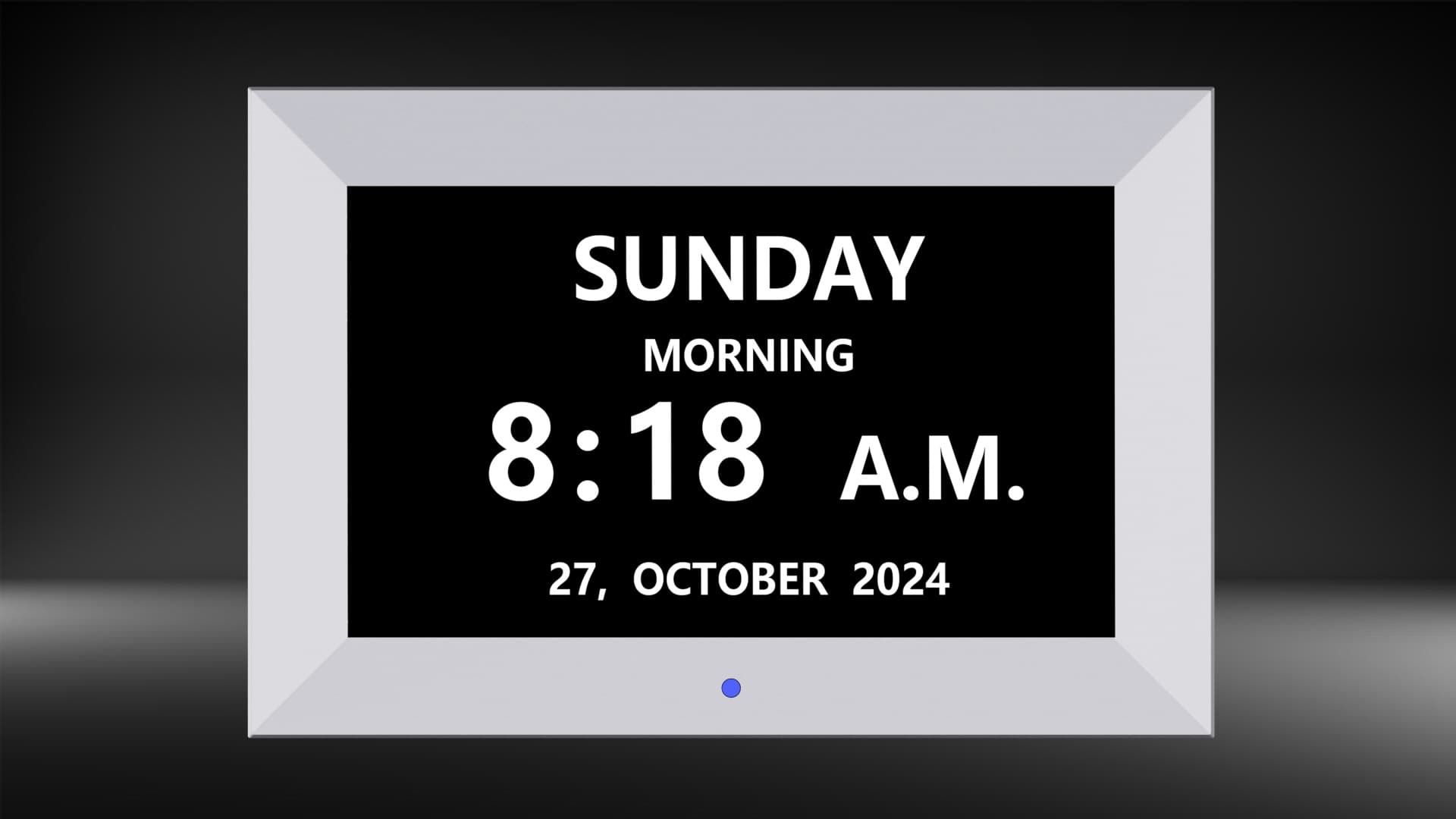 7-inch Digital Clock with SD Card Video Playback, Calendar, and Medication Alarm Reminder