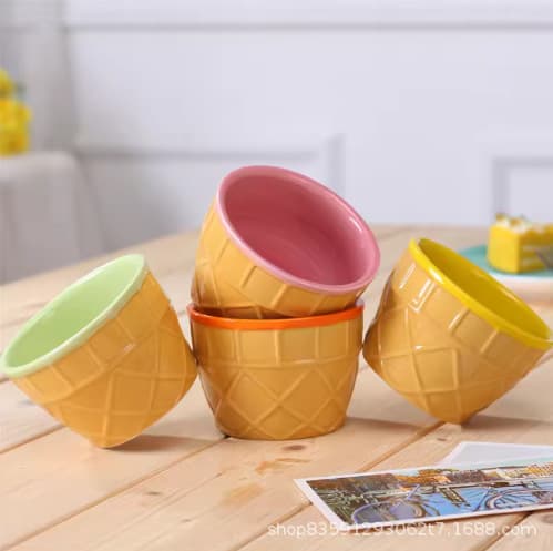 【Hot Sale USA】New Ice Cream Mixing Bowl Set Yogurt Cup Ice Cream Bowl Spoon Set for Kids