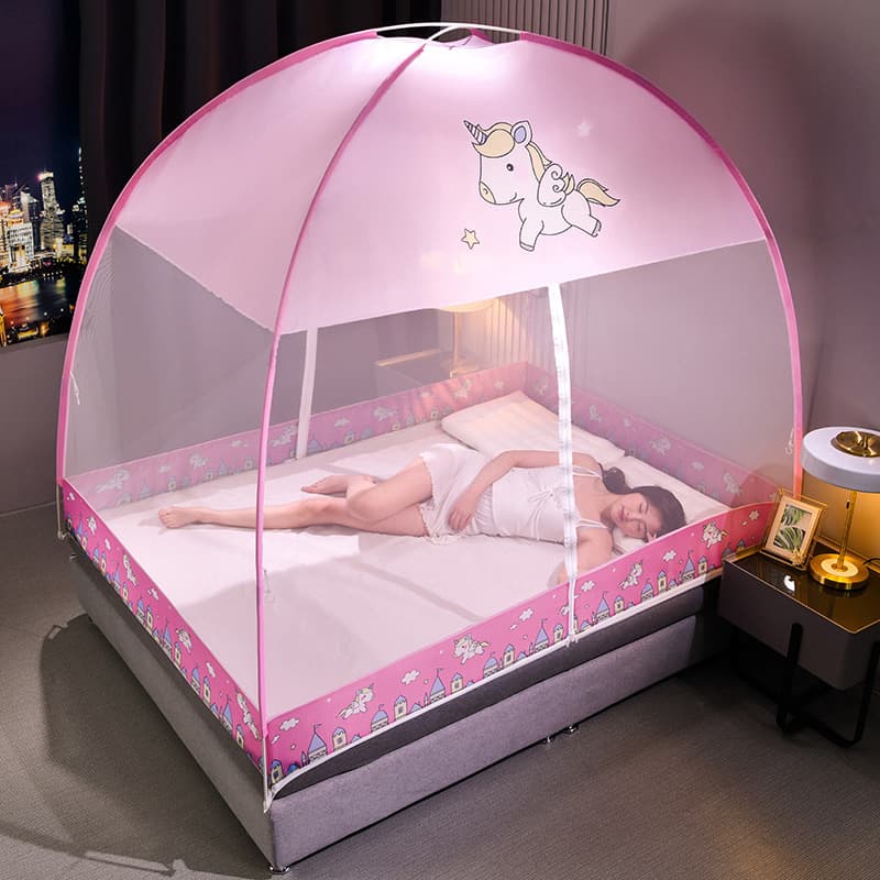 No-Assembly Yurt Mosquito Net for Home 1.8M Bed 1.5M Student 1.2M Tent Magic Mosquito Net Factory Wholesale