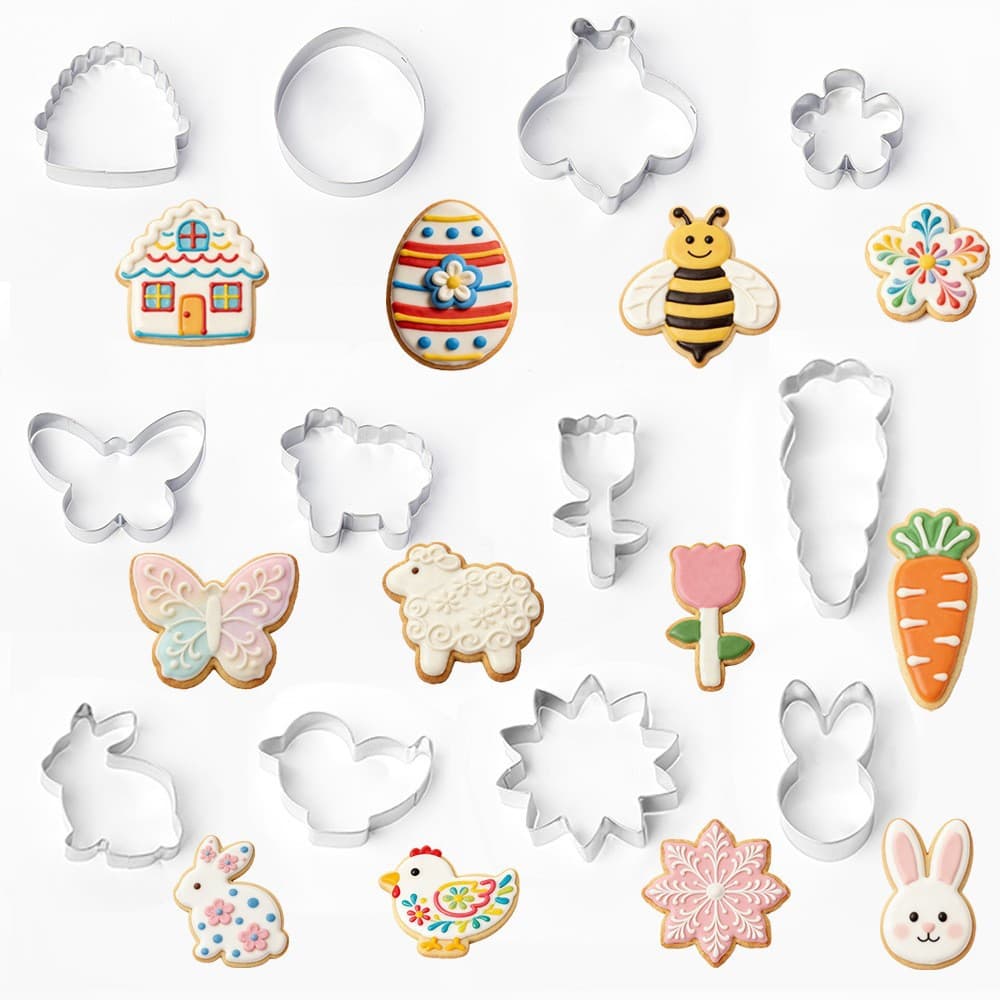 12-piece cookie cutter cookie cutter stainless steel cookie fruit cutting die animal baking cute cartoon