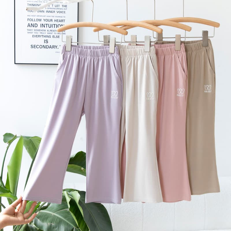 Summer Kids Flared Pants Lightweight Breathable Girls Pants Tencel Denim Soft Girls Pants Mosquito Repellent Sun Protection Pants