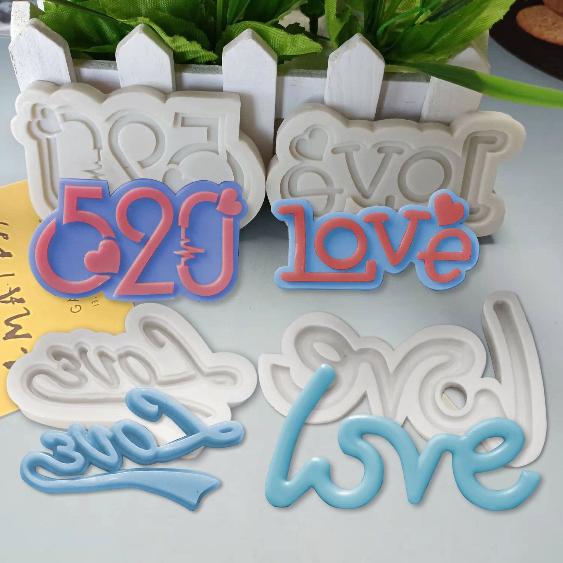 Valentine's Day Silicone Mold 520 LOVE Insert DIY Chocolate Cake Decoration Baking Mold Fondant Mold