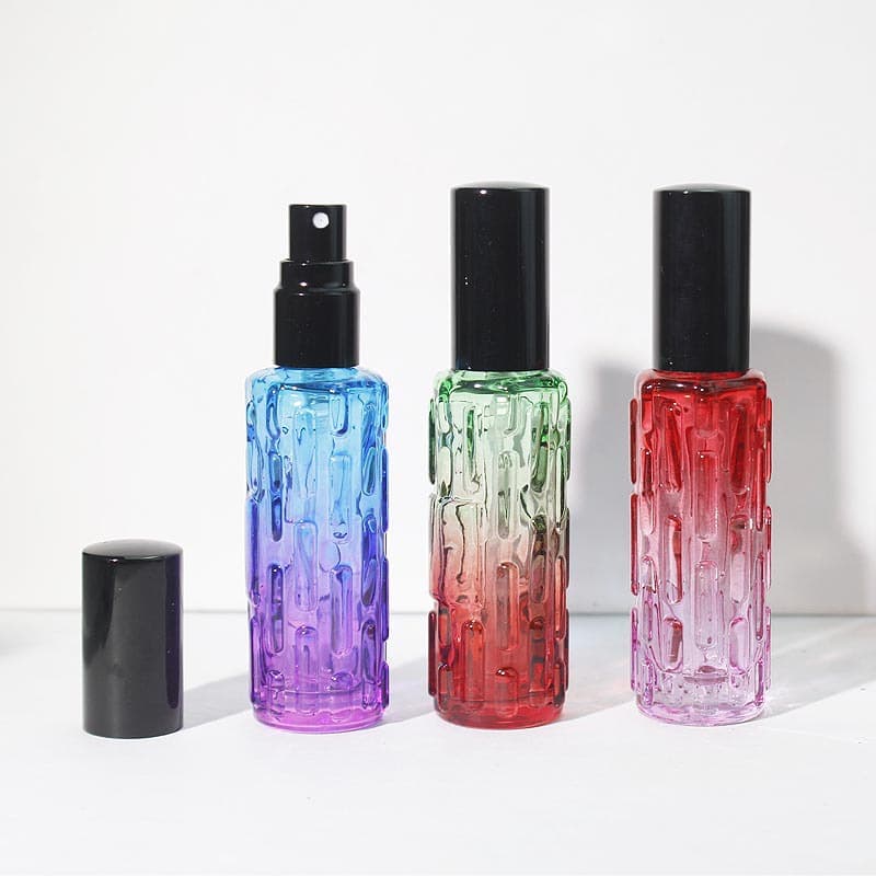 Portable Gradient Color Glass Perfume Spray Bottle 10ml for Fragrance Packaging Eco-Friendly Drip-Free Spray Nozzle Capsule