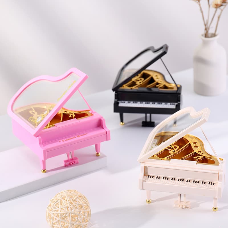 Creative Piano Music Box Storage Box Simple Student Children's Prize Music Box Piano Shop Gift Factory Wholesale