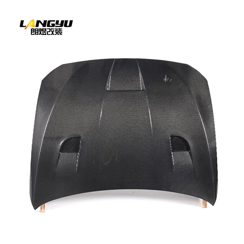 Langyu Carbon Fiber Hood for BMW F10 F18 2011-2017 Combat Style Engine Hood Bonnet