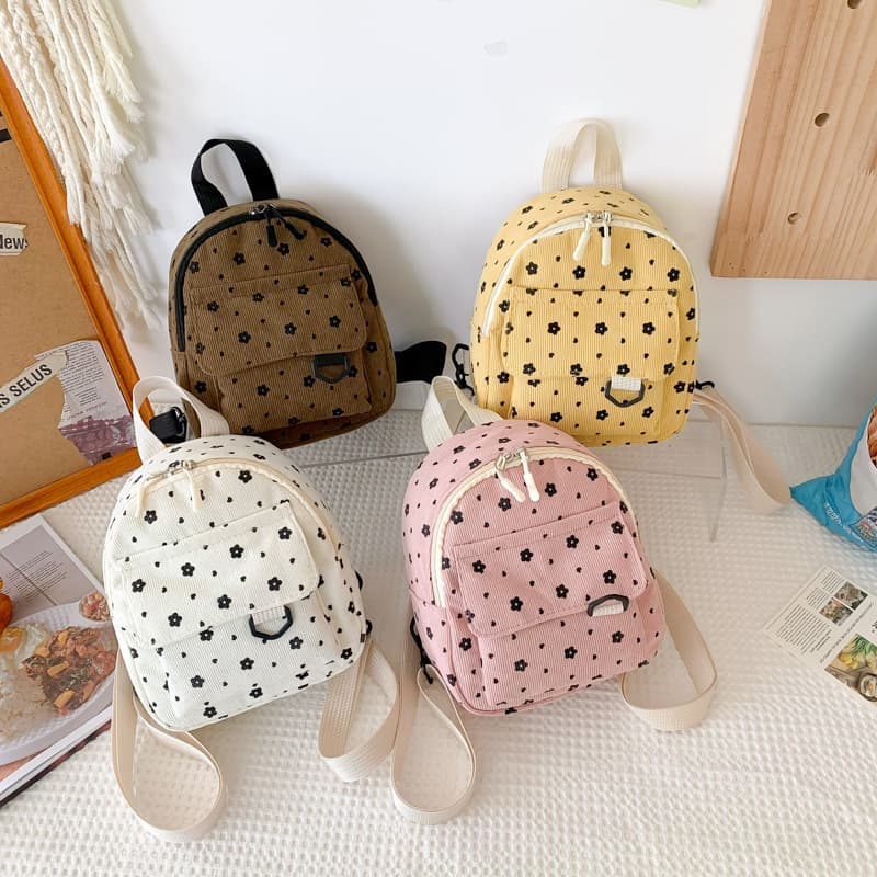 Japanese corduroy cute small backpack double shoulder bag for women, 2024 new versatile small shoulder bag ins, soft girl student backpack