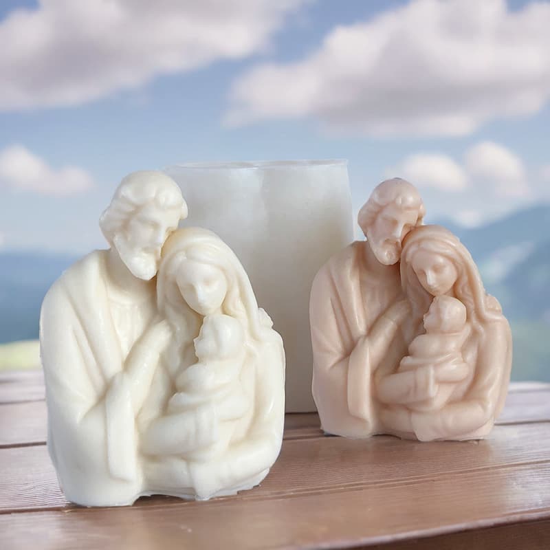 Cross-border New European Style Sculpture Family Aromatherapy Plaster Candle DIY Human Embrace Candle Silicone Mold