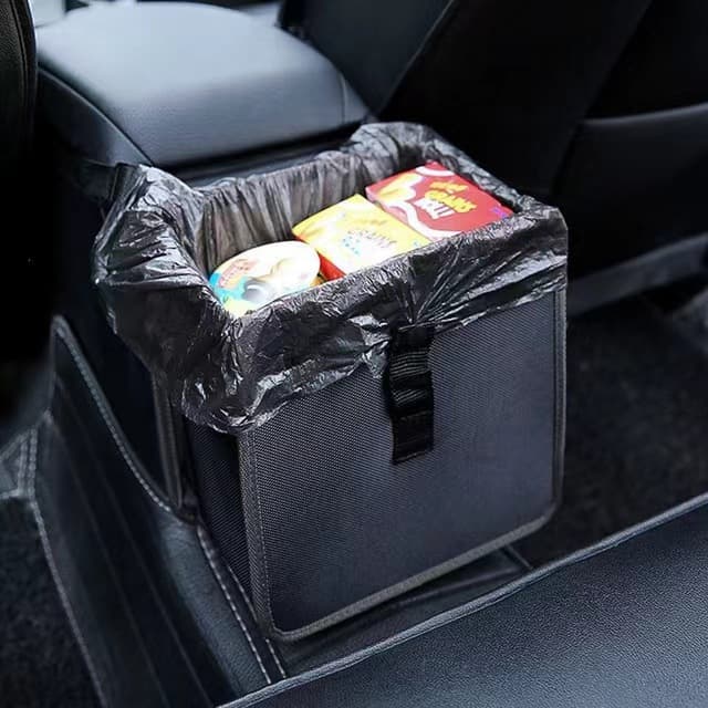 Car Trash Can Storage Net Pocket Hanging Trash Can Rear Seat Storage Box Waterproof Garbage Bag Storage Pouch