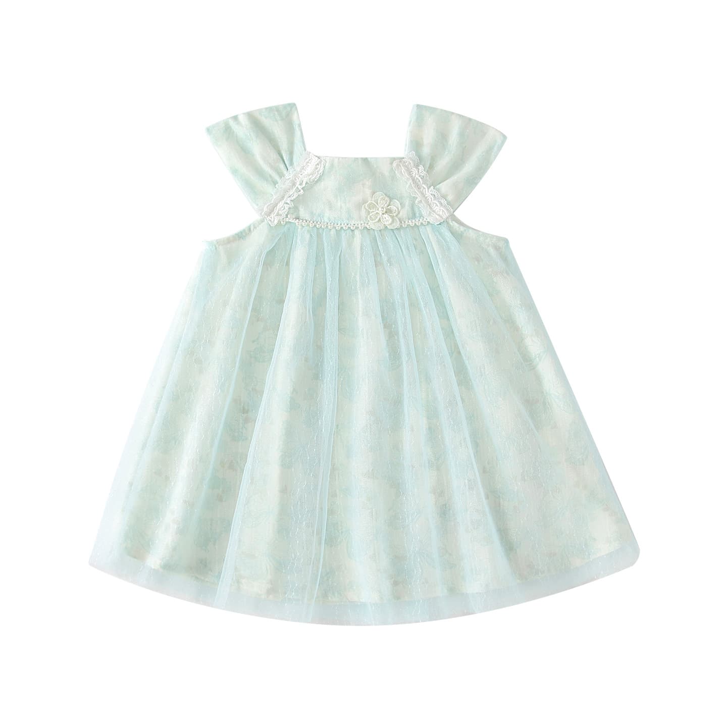 Girls Summer Dress Thin 2026 New Fashionable Baby Girl Princess Dress Little Girl One-Year-Old Fairy Vacation Dress