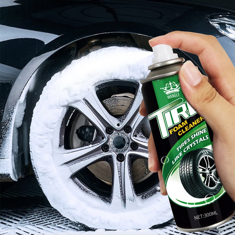F1 Tire Shine English Version Tire Foam Cleaner Tire Wax Tire Shine Enhancer Blackening Tire Wax