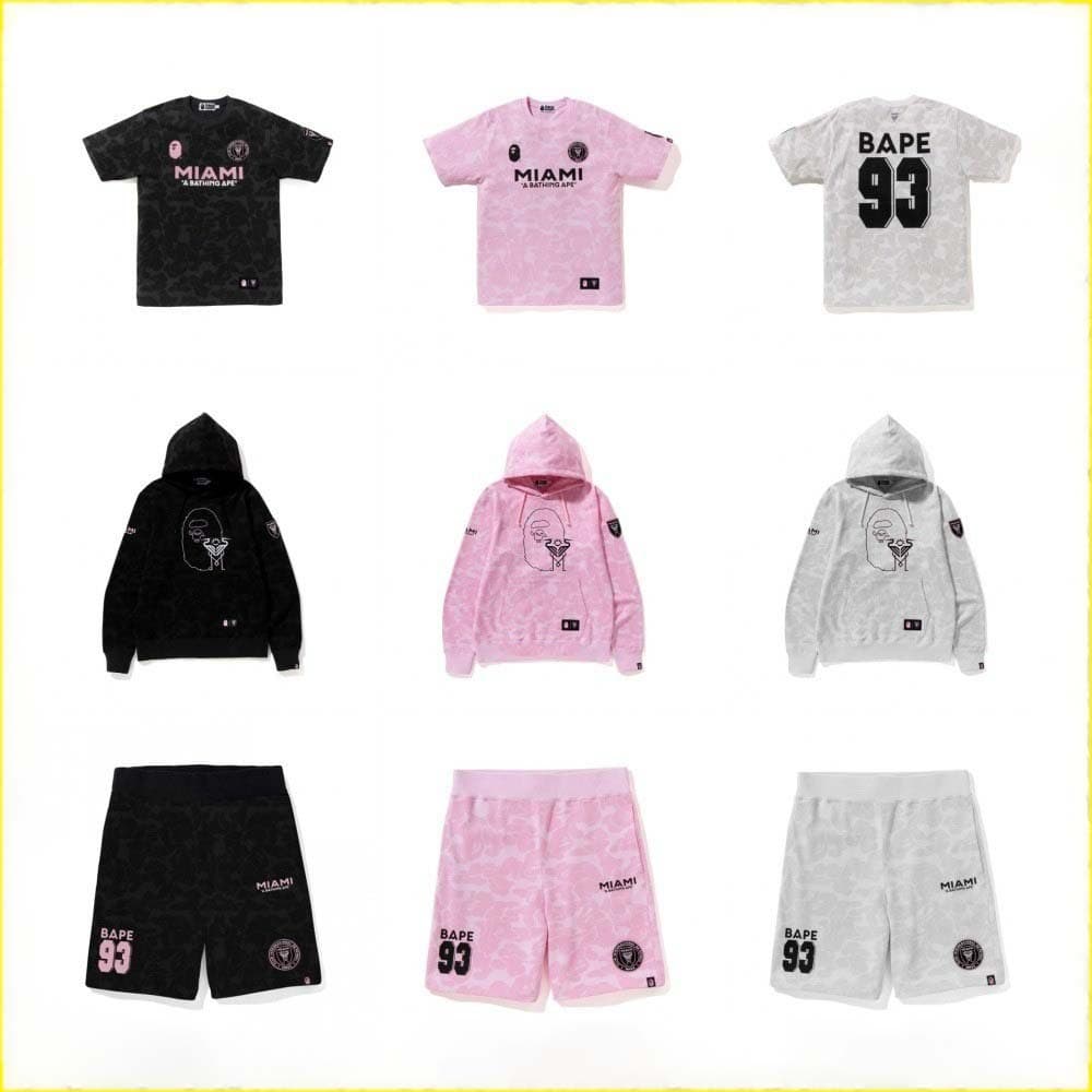 Cross-border Japanese fashion brand Miami camouflage print sweatshirt couple short-sleeved T-shirt fashion training football uniform shorts