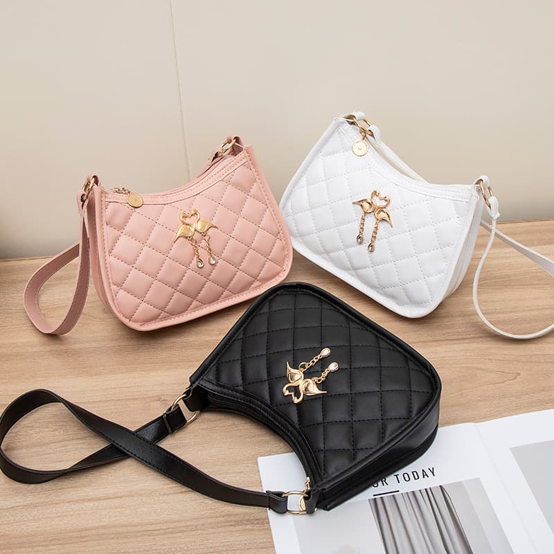 Wholesale Women's Bag 2024 Casual Versatile Shoulder Bag Embroidered Underarm Bag Korean Style Women's Bag
