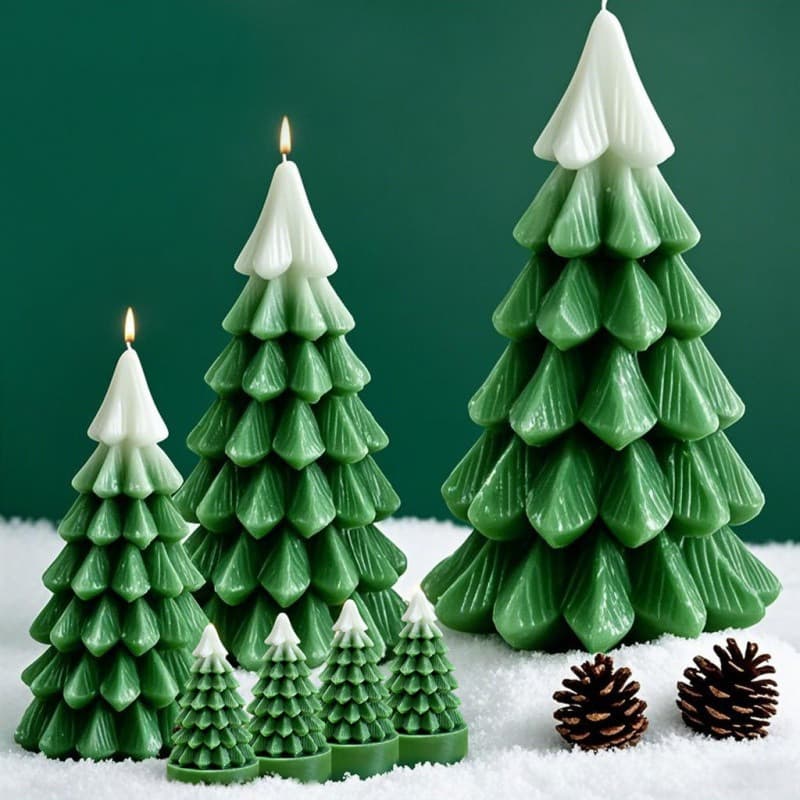 New and good cross-border Christmas tree mold diy cup wax mold mini handmade candle Christmas decoration ornament mold