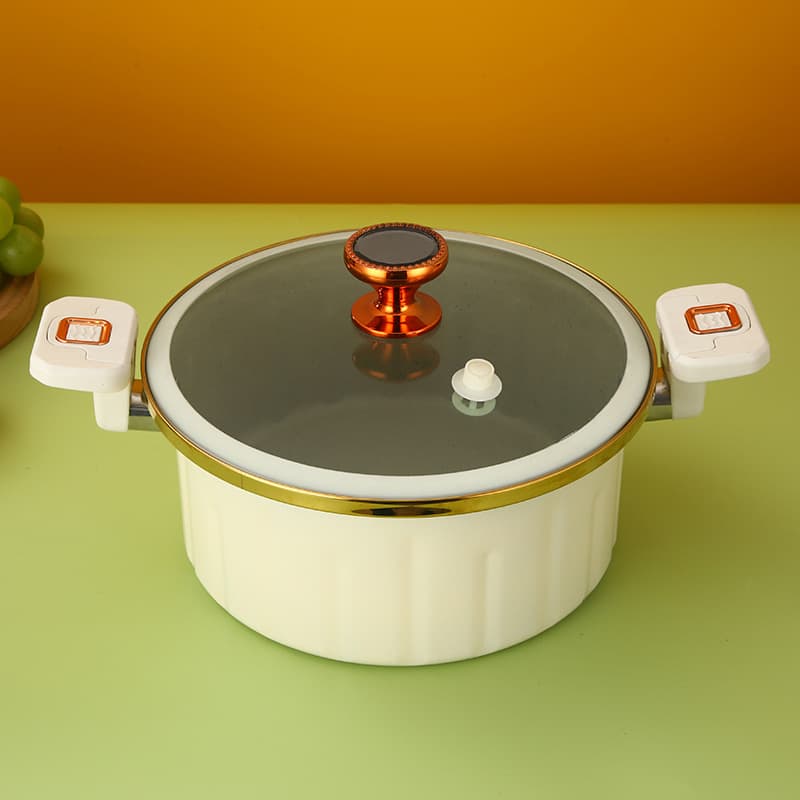 New Roman Pot Multi-Functional Micro-Pressure Cooking Pot High-Gloss Enamel Micro-Pressure Soup Pot Home Cooking Pot