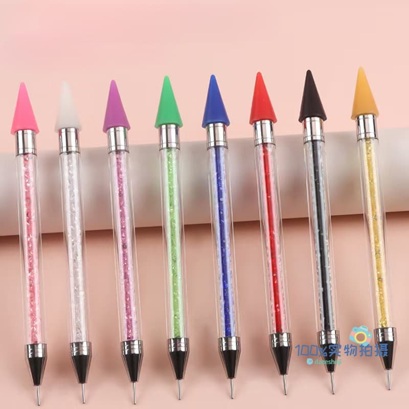 Factory manicure pen, crayon, dot-drill pen, double-headed embossing pen, multi-functional glue-encrusted, dot-drill, crayon, manicure tool