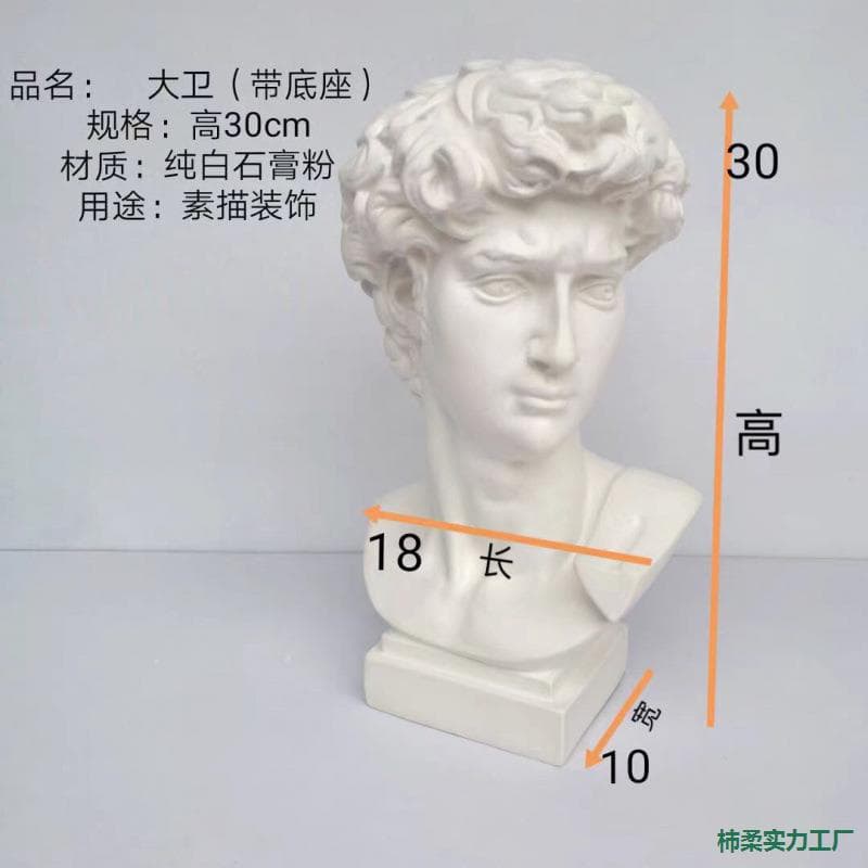 David plaster statue, sculpture, art head, sculpture, sketch, plaster geometric shape, sketch, plaster head model