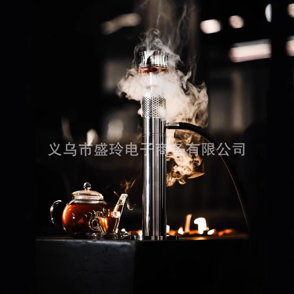 Wholesale Hookah Pipe Stainless Steel Mechanical Punk Style for Bars KTV Nightclubs