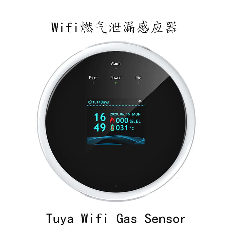 Tuya WIFI gas detector for foreign trade, combustible gas explosion-proof gas detector, linkage control valve shut-off