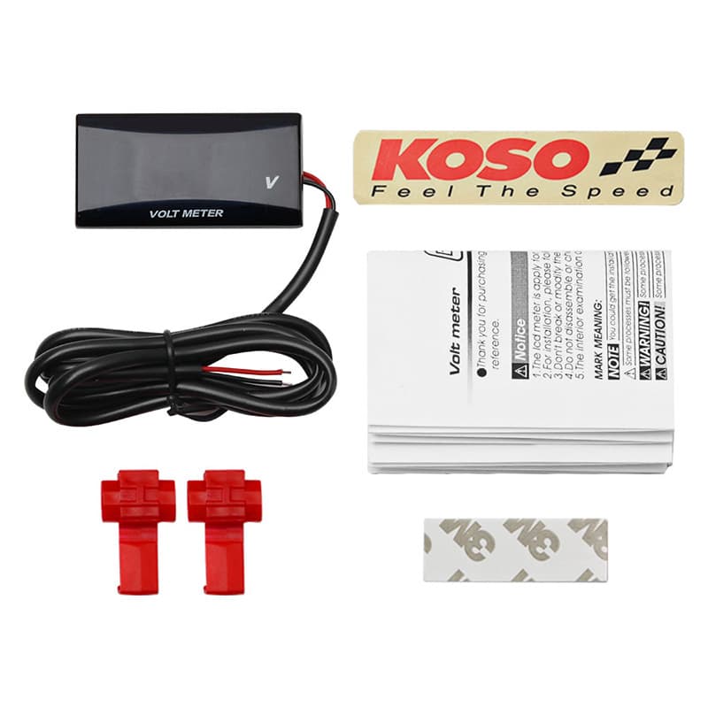 KOSO Voltage Meter Electric Vehicle E-Motorcycle Display Gauge LED LCD Three-Wheeler Battery Bike Digital Display Smart
