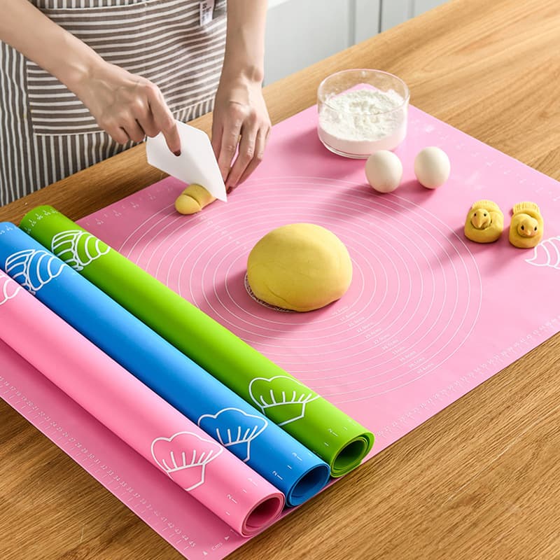 Thickened food-grade silicone kneading mat, cutting board, baking mat, dough mat, household kitchen rolling mat