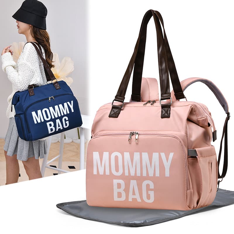 Traveling with baby bag, mother and baby outing, lightweight and fashionable mother's backpack, multifunctional khaki new handbag