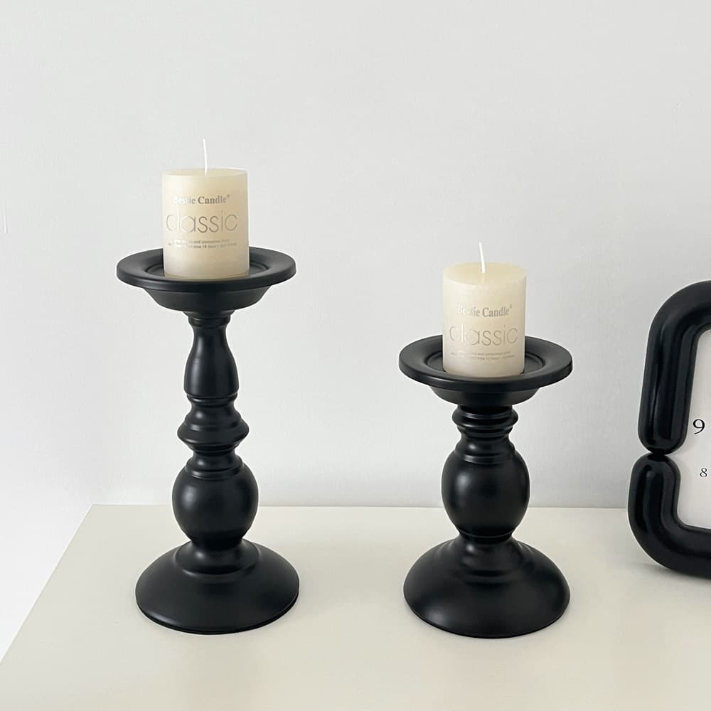 American Style Black Vintage Iron Art Candle Holder Wedding Decorative Center Table Atmosphere Home Decor Source Factory