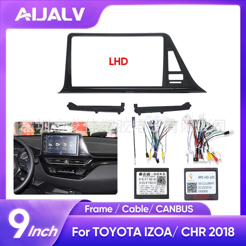 Suitable for 18 Toyota CHR Yize car-mounted Android large-screen navigation face frame changeable frame frame central control modification