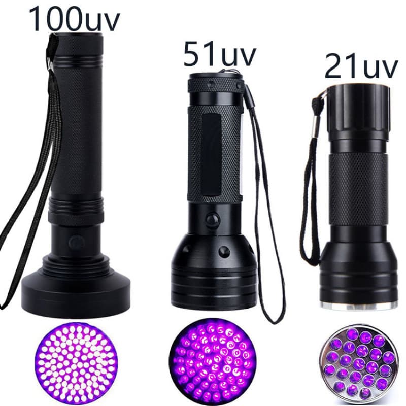 Free Logo 21 LED Flashlight 100 UV LED 395 Currency Detection Light Scorpion Light Urine Stain Detection