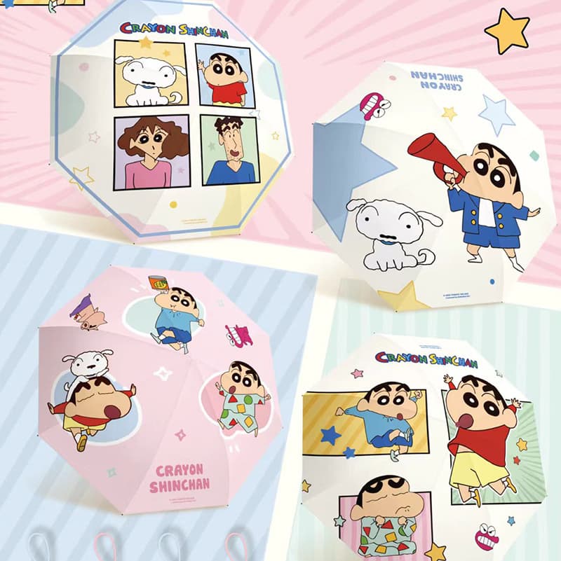 【Official】Crayon Shin-chan Flip Out 5 Sun and Rain Dual-Use Sunshade Umbrella, UV Protection Sun and Rain Umbrella