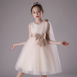 Summer Children's Dress, Medium to Large Kids Gown, Performance Dress, Girls Wedding Princess Dress, Wholesale Drop Shipping