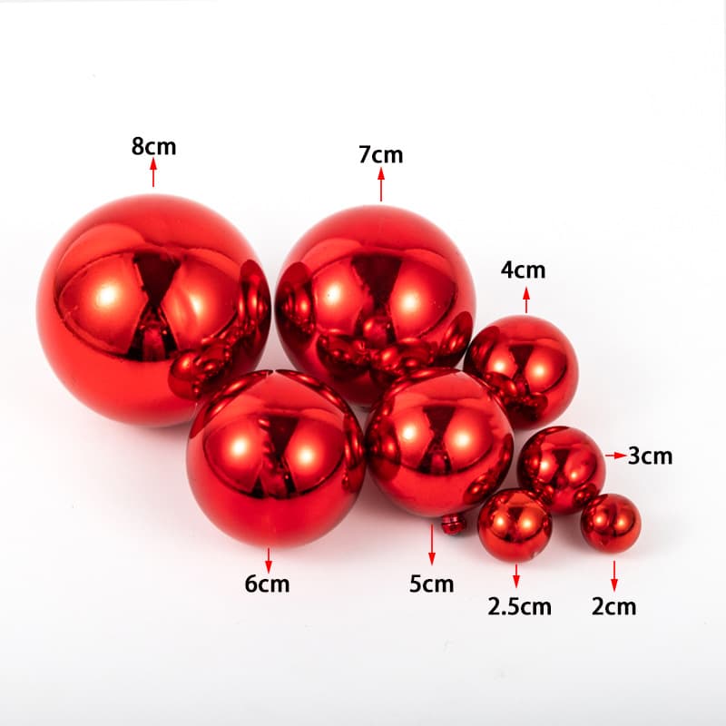 Factory Direct Supply Christmas Tree Ornaments Electroplated Christmas Balls Plastic Hanging Decorations