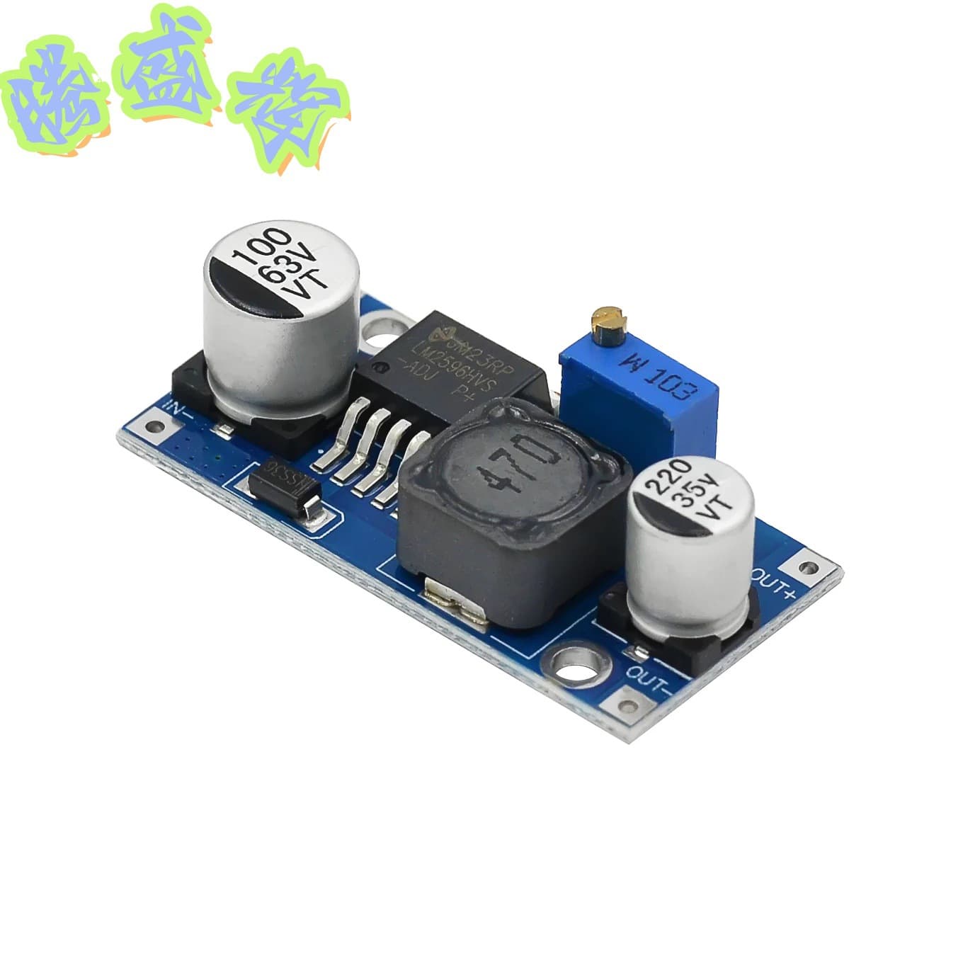 48V Adjustable Step-Down Module DC-DC LM2596HVS Input 4.5-47V Electric Vehicle Regulated Power Supply