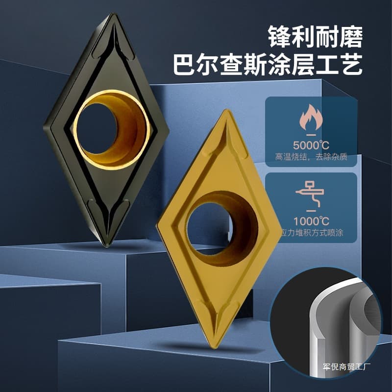 Wholesale CNC 55-degree diamond turning inserts for stainless steel and aluminum, internal hole tool inserts 11302 for CNC lathes.