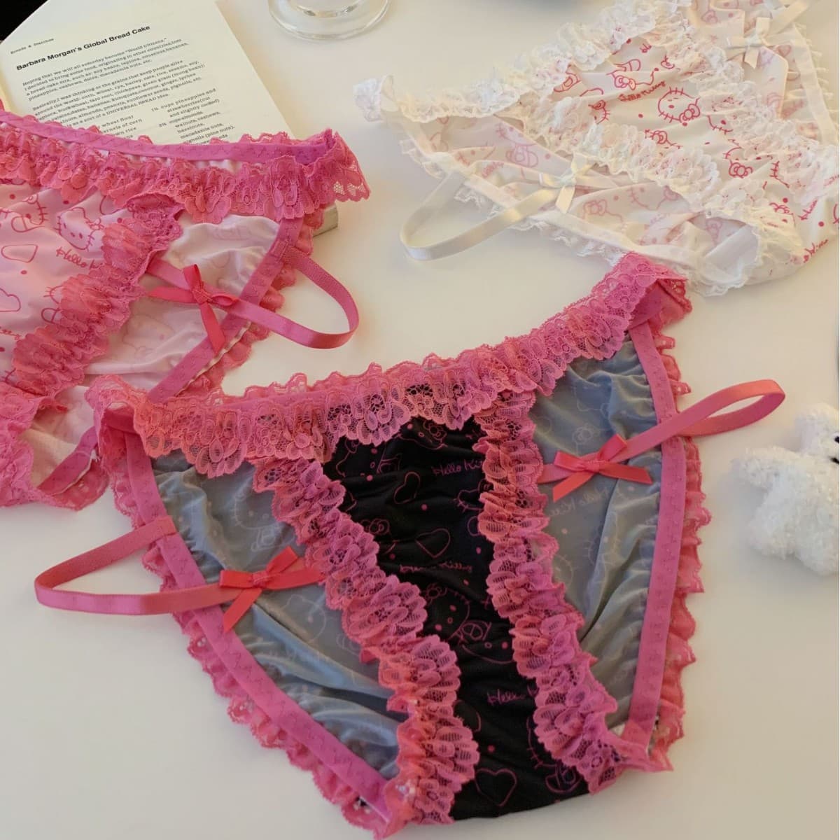 Pink Cat Trap Women's Sexy Alluring Cat Panties 2025 New Lace Abstinence Lace Panties for Women
