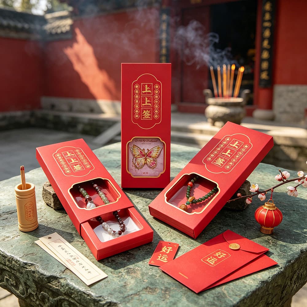 New hot stamping PE film suspension box window envelope bracelet packaging box jewelry dust-proof storage transparent display box