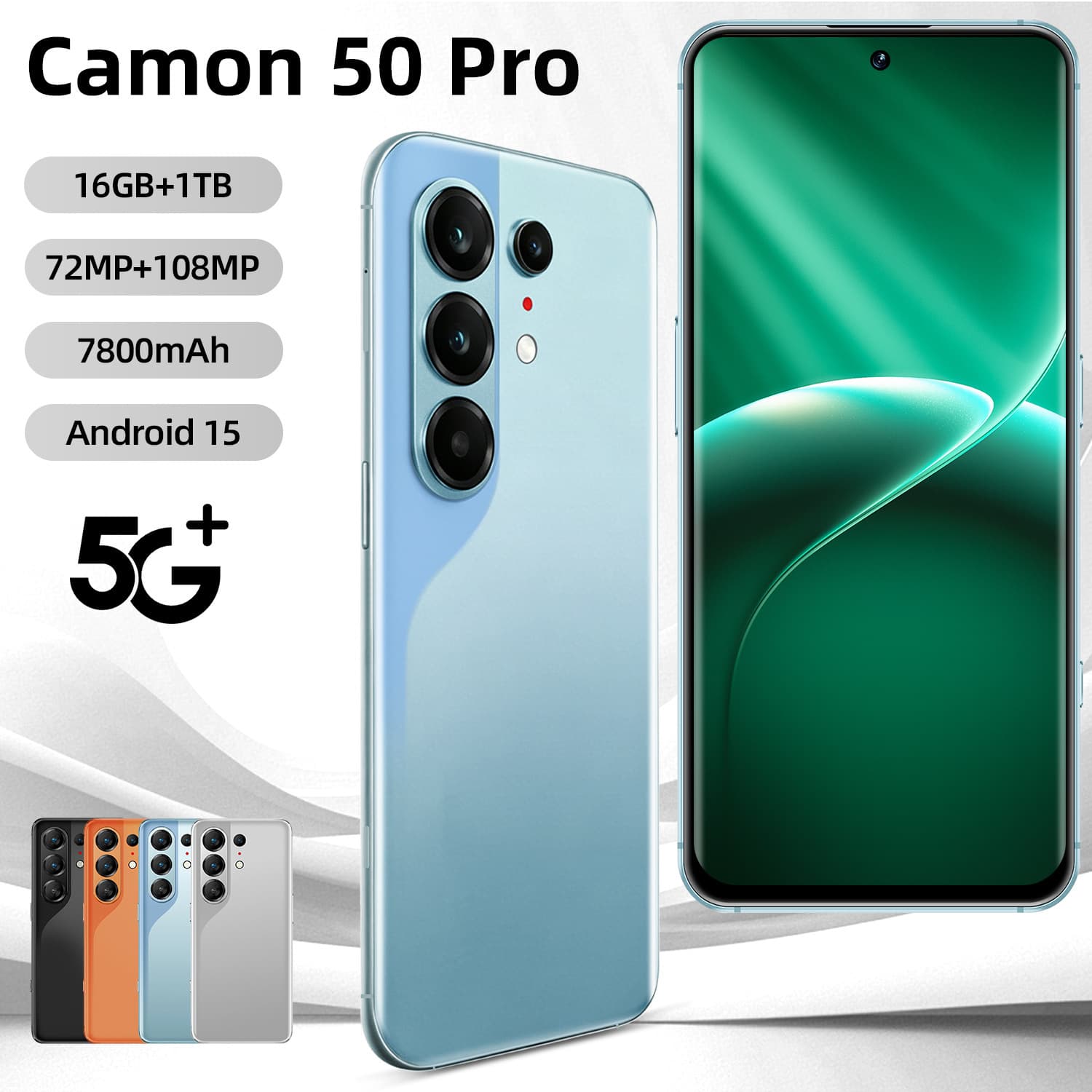 Shopee Exclusive Cross-Border Camon50 Pro Android 7.3-Inch Large Screen Smartphone Direct Factory Wholesale