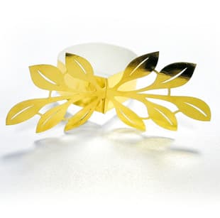Amazon Wedding Reflective Gold Leaf Western Dinner Napkin Ring Wedding Party Napkin Rings Paper Clips Wholesale In Stock