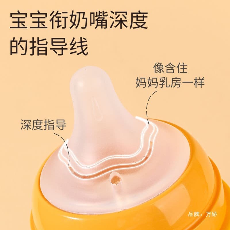 Compatible with Pigeon Nipples, Newborn Baby Wide-Neck Nipple, Smooth Suction Real Feel 3rd Generation, Silicone Baby Nipple, Fast Flow