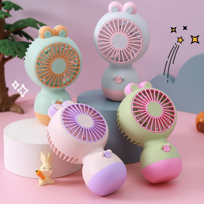 New Cartoon USB Charging Handheld Fan Outdoor Portable Mini Fan Student Fan Gift Printing