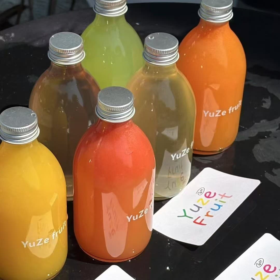New 500ml transparent cold brew ice drop juice bottle internet celebrity milk tea bottle mineral water glass sealed jar