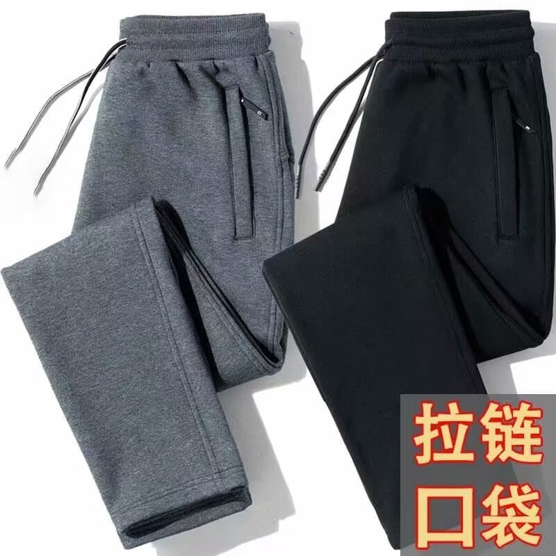 Spring and Autumn New Cotton Sweatpants Men's Casual Pants Plus Size Loose Straight-Leg Jogger Pants