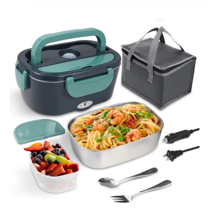 Electric lunch box, plug-in electric heated lunch box, water-free electric heated lunch box, insulated lunch box, car home dual-purpose lunch box