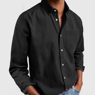 2024 Cross-border E-commerce New Amazon Independent Station Men's Shirt New Long Sleeve Turn-down Collar Men's Shirt