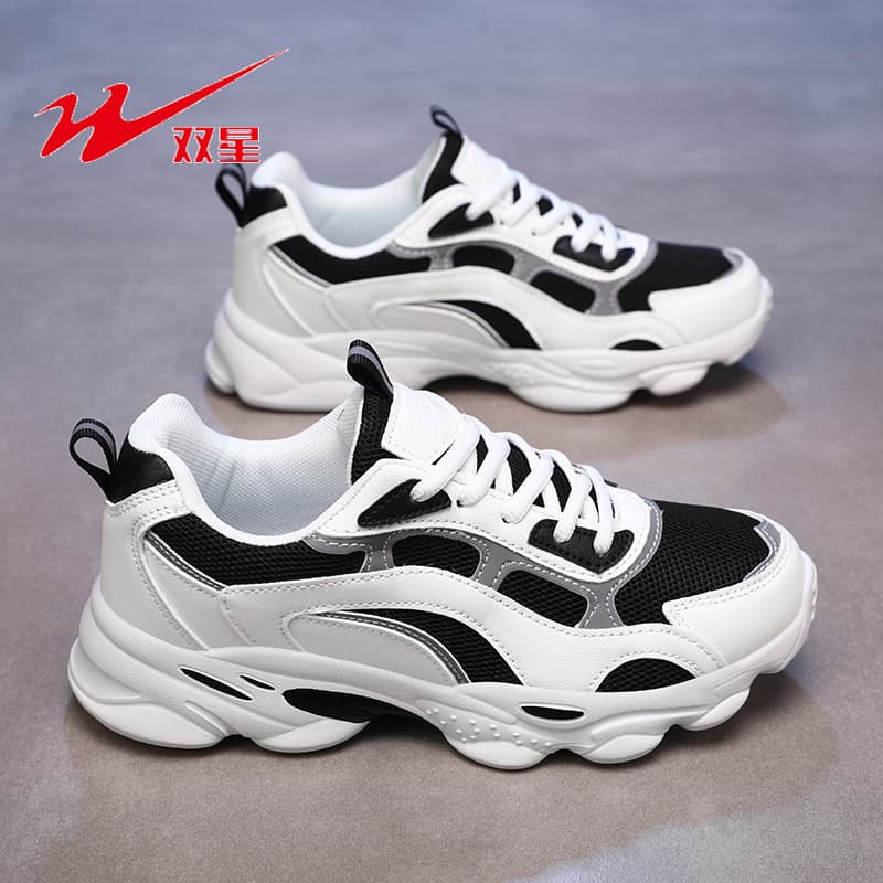 DOUBLE STAR Women's Spring and Autumn Mesh Breathable Sports Shoes Casual Comfortable Dad Shoes Lightweight Soft Sole Student Running Shoes
