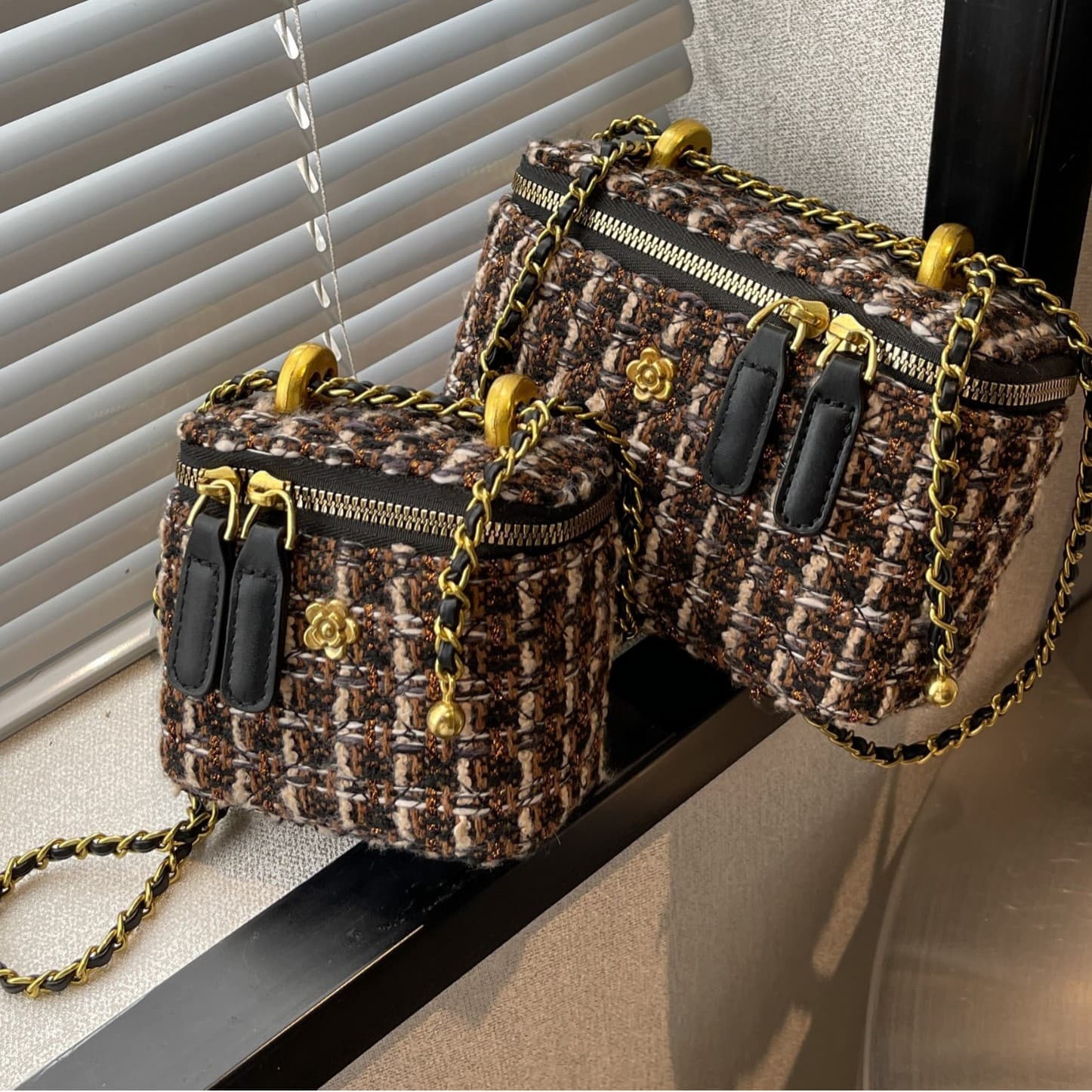 Trendy Chain Bag for Women 2025 New Mini Square Bag Girl Crossbody Bag Niche Single Shoulder Box Bag
